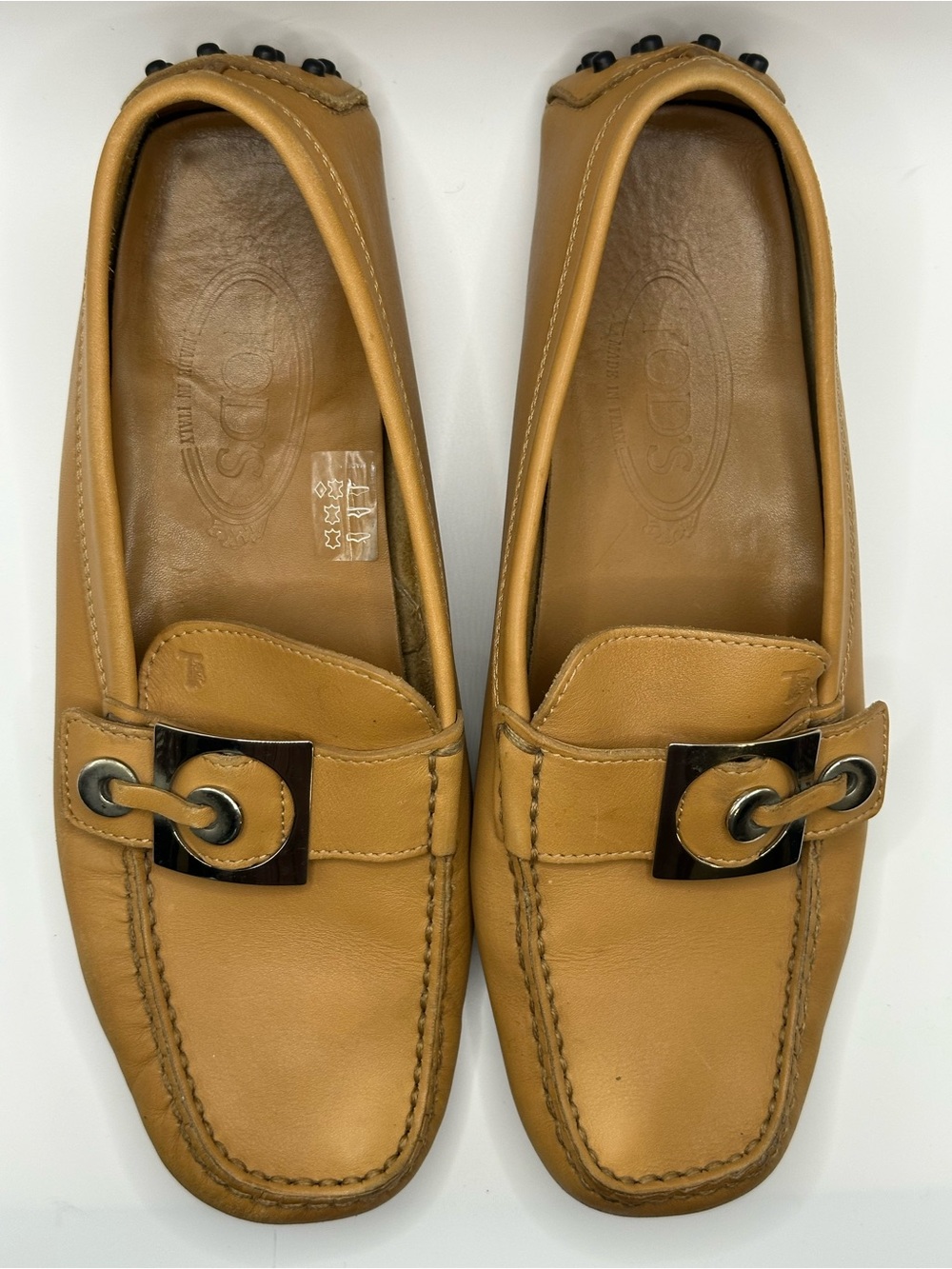 Tod's Vintage Women’s Tan Leather Bit Loafers